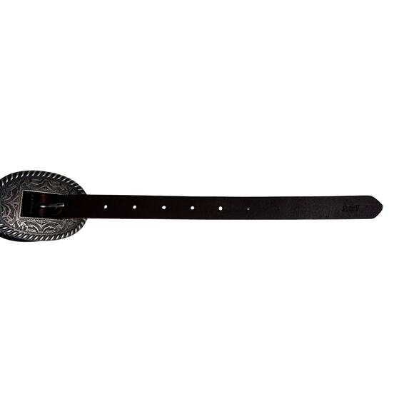 Abercrombie & Fitch X Kemo Sabe Western Ornamental Brown Leather Belt Size S M - Picture 7 of 9